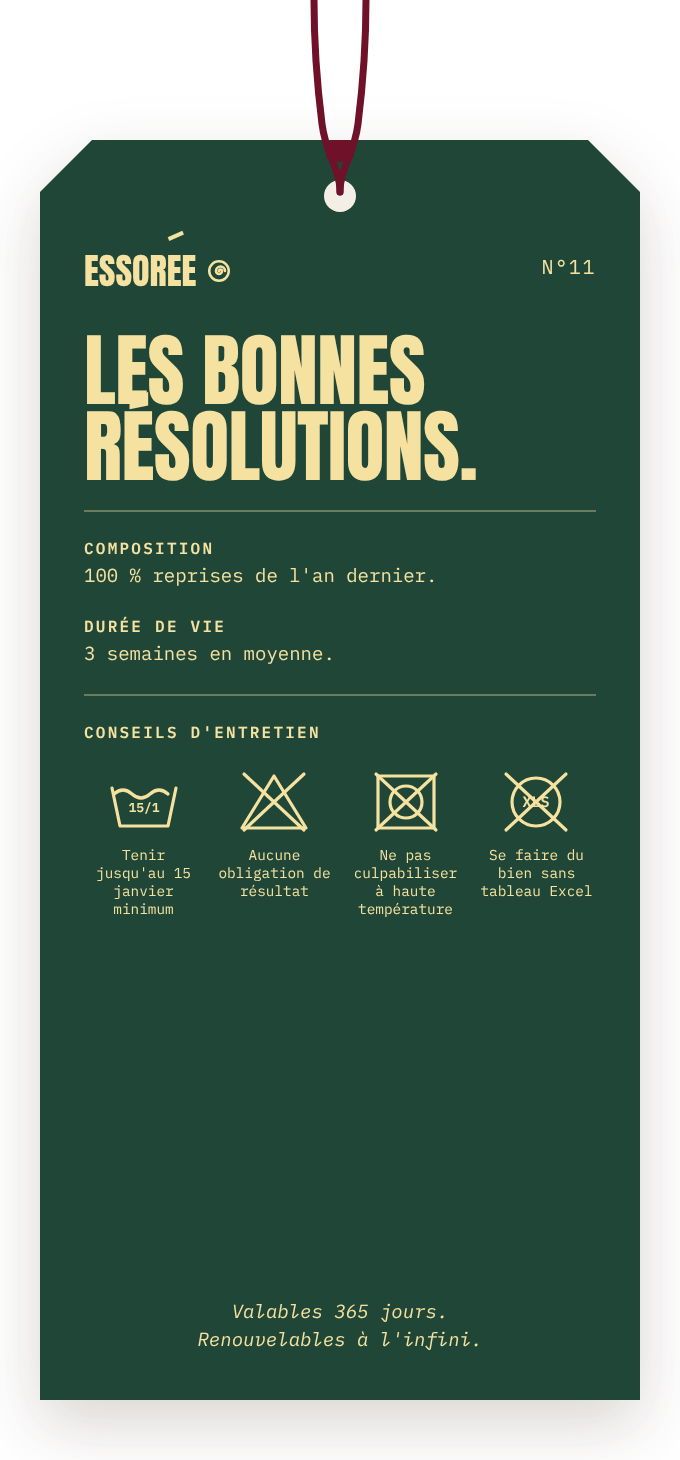 Carte Les bonnes résolutions